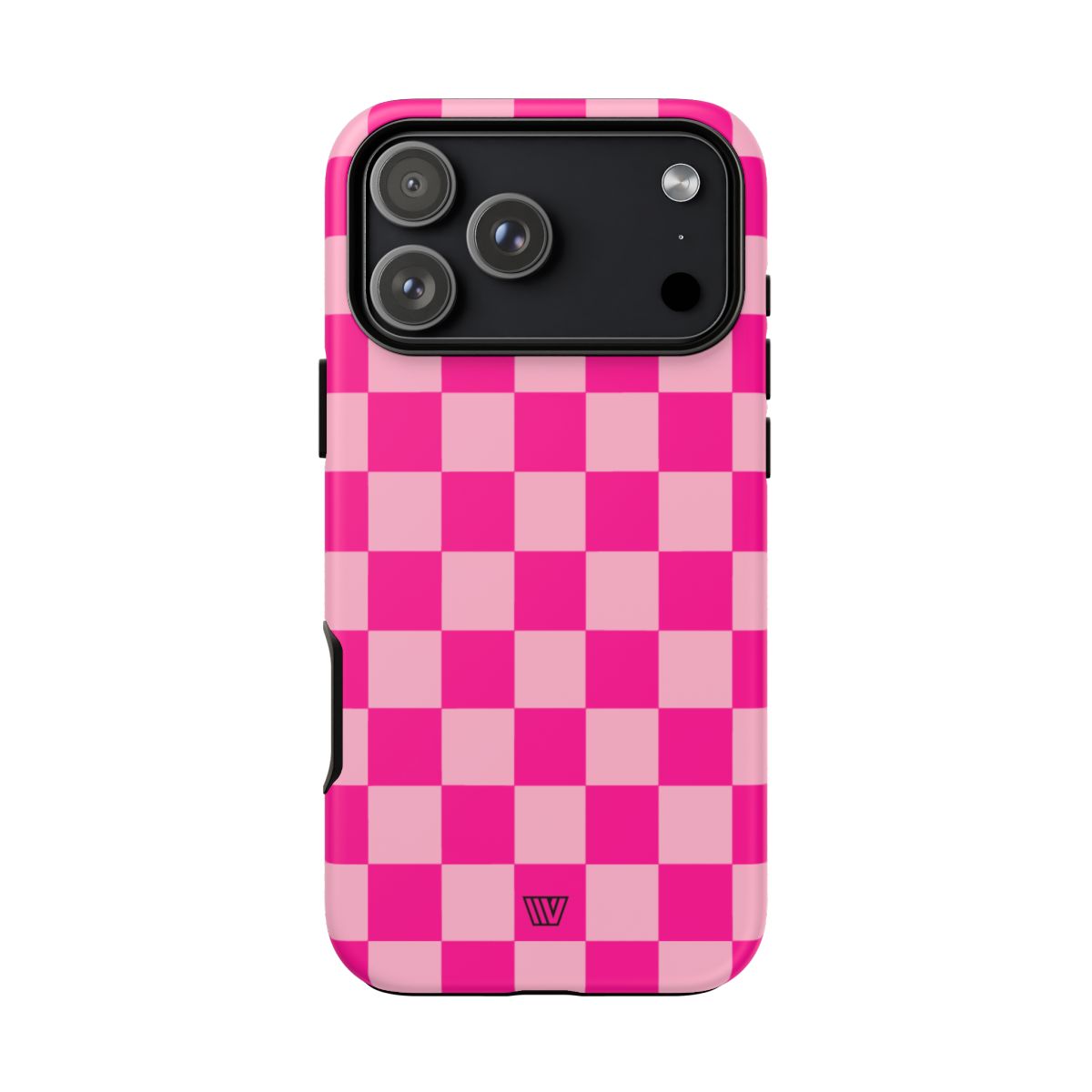 Hot Pink Checkerboard Tough Phone Case – iPhone 18 Pro Max, Matte