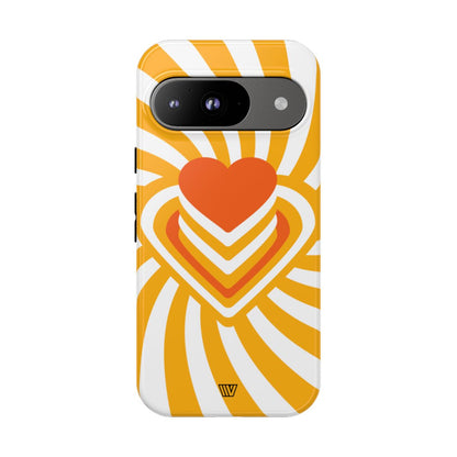 Heart Ray Stack Tough Phone Case – Google Pixel 9, Glossy
