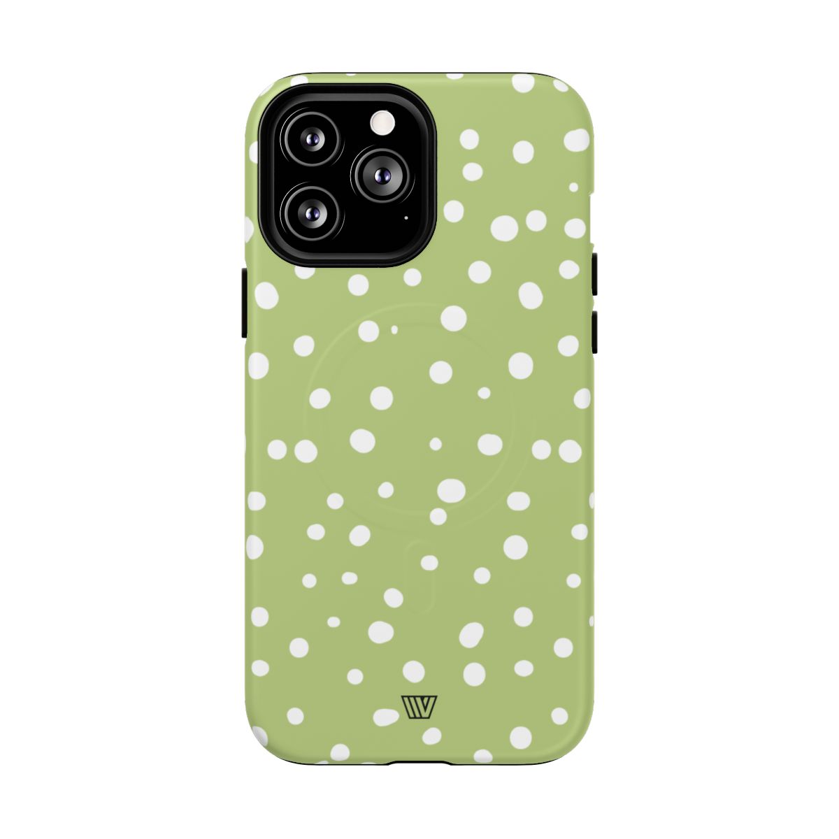 Pale Olive Dots MagSafe Tough iPhone Case – iPhone 13 Pro Max, Matte