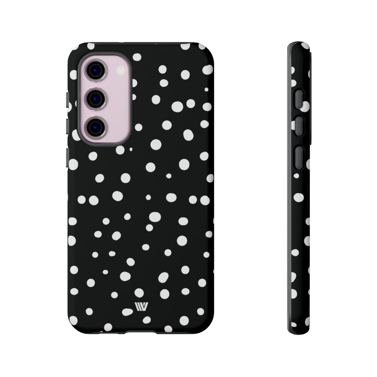 Black and White Dots Tough Phone Case – Samsung Galaxy S23 Plus, Matte