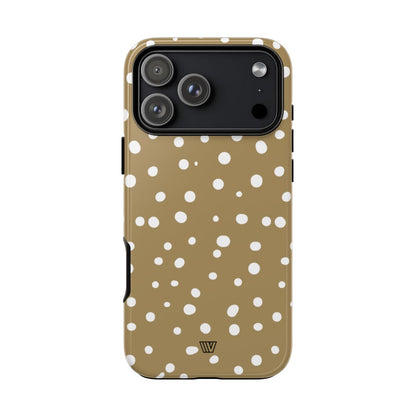Dark Beige Dots Tough Phone Case – iPhone 18 Pro Max, Glossy