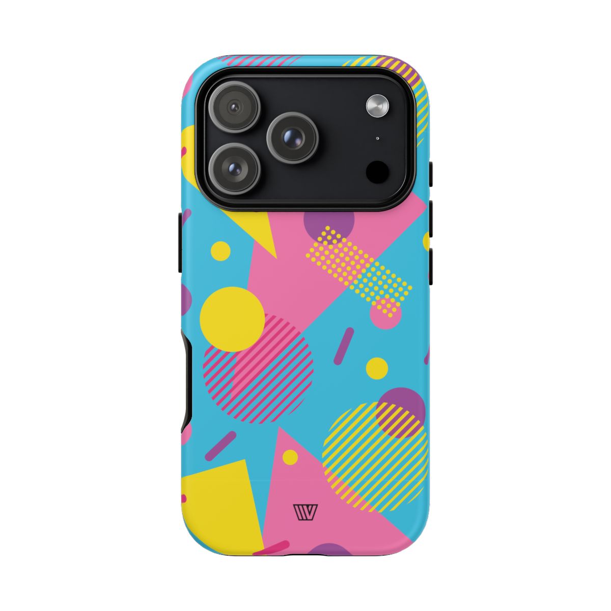 80s / 90s Retro Pattern Light Blue Tough Phone Case – iPhone 18 Pro, Matte