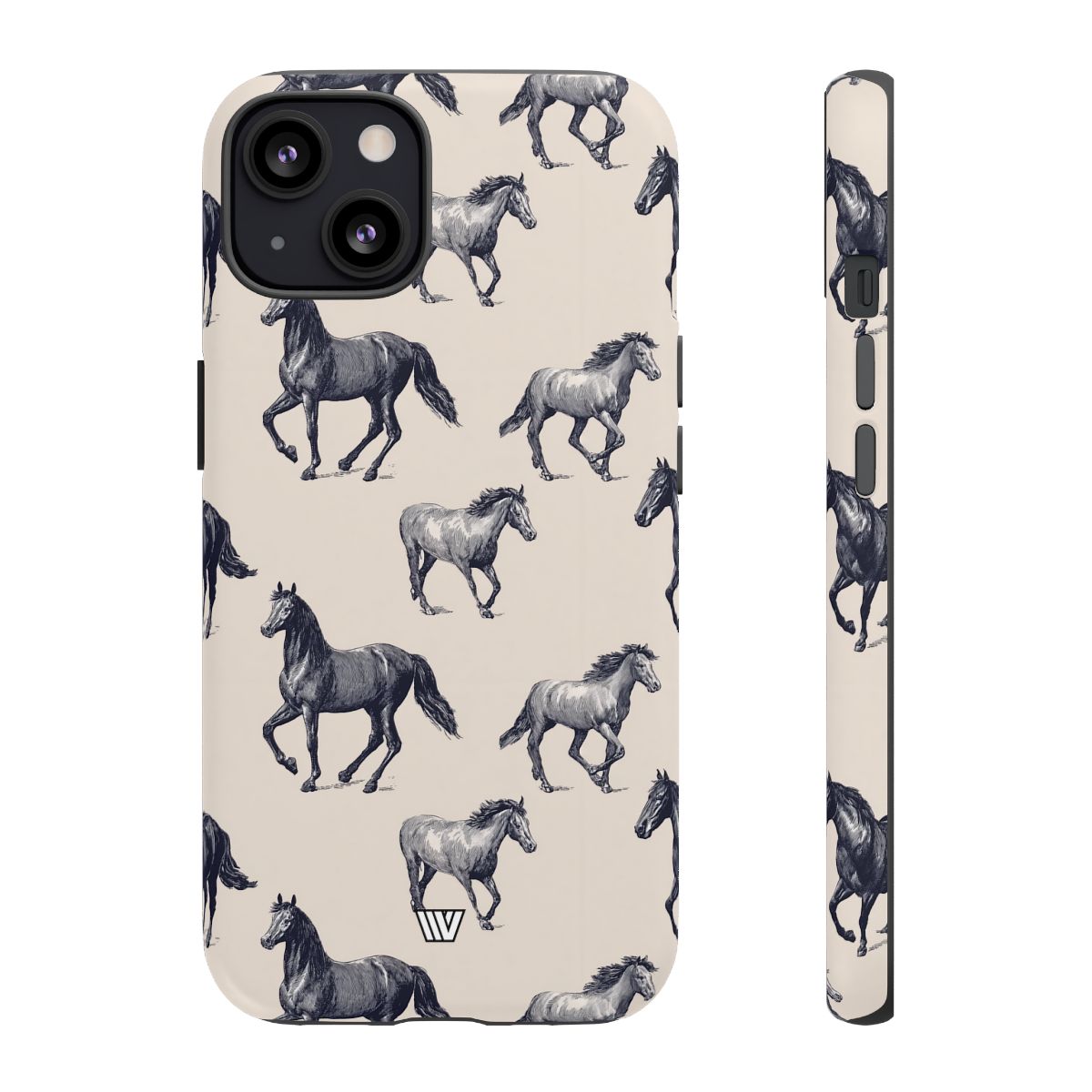 Horse Sketches Tough Phone Case – iPhone 13, Matte
