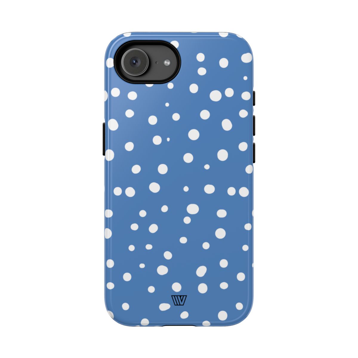 Dusty Blue Dots Tough Phone Case – iPhone 16e, Glossy