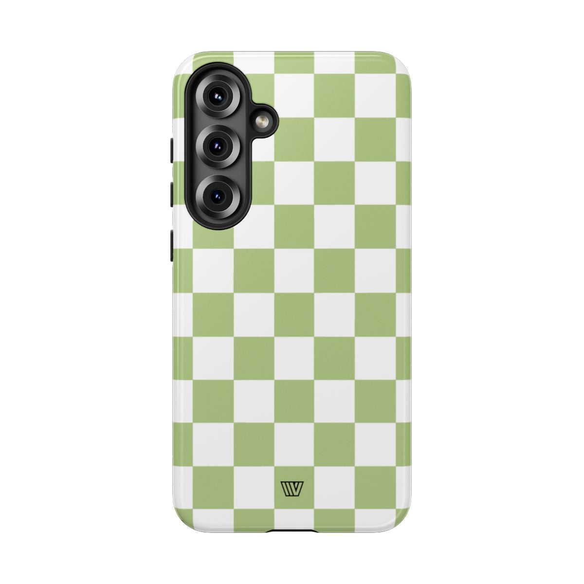 PALE OLIVE WHITE CHECKERBOARD | Tough Phone Case