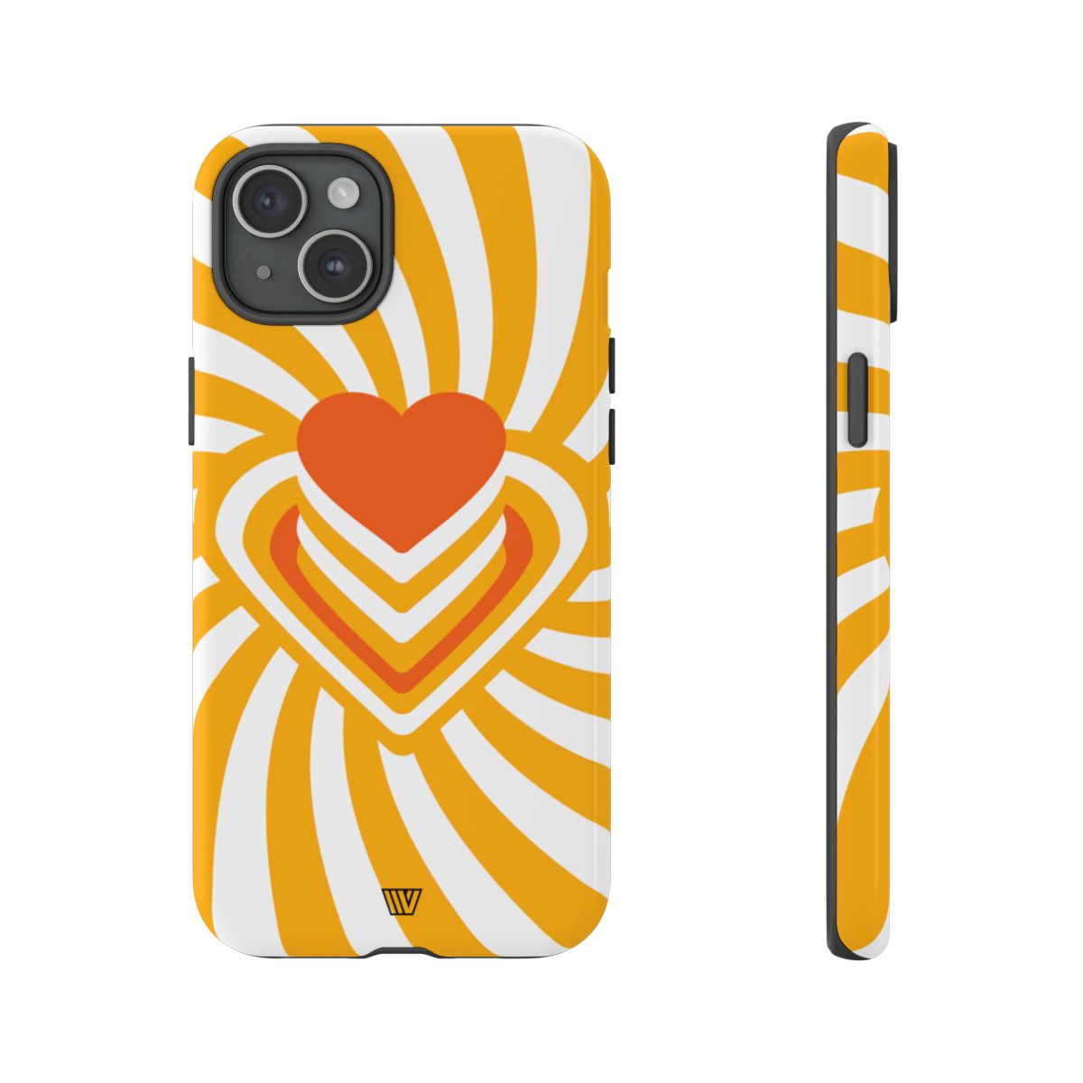 Heart Ray Stack Tough Phone Case – iPhone 15 Plus, Glossy