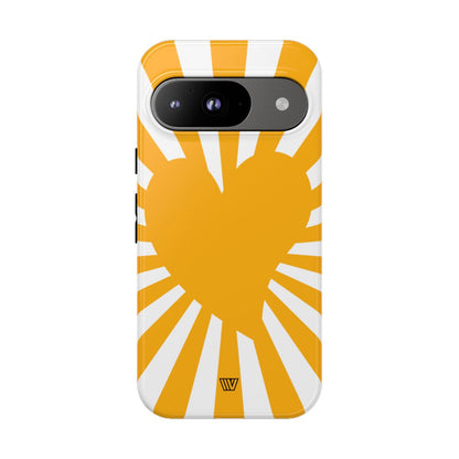 Heart Sun Rays Tough Phone Case – Google Pixel 9, Glossy