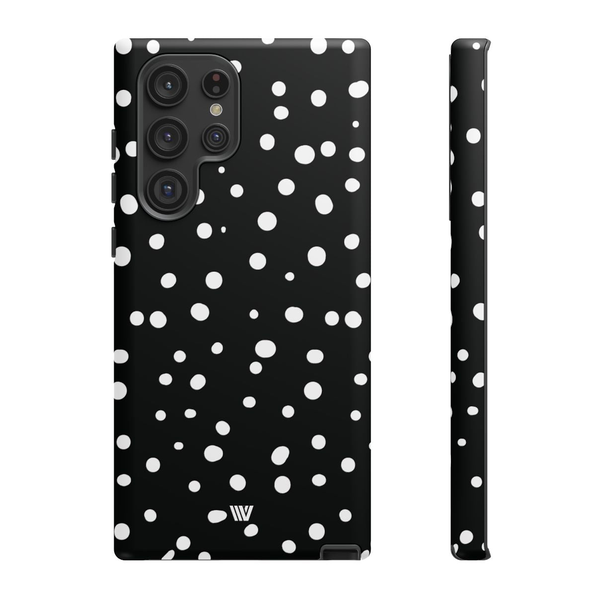 Black and White Dots Tough Phone Case – Samsung Galaxy S22 Ultra, Matte