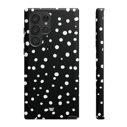 Black and White Dots Tough Phone Case – Samsung Galaxy S22 Ultra, Matte