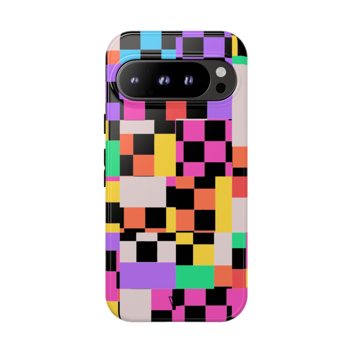 Mashed Up Checkerboard Tough Phone Case – Google Pixel 9 Pro, Glossy
