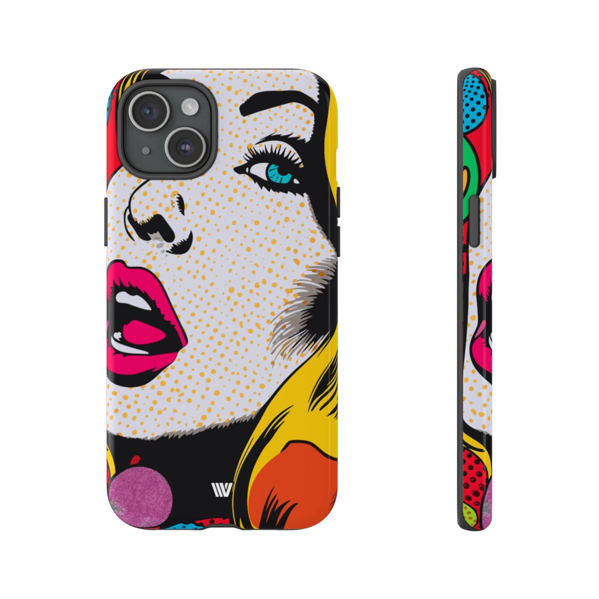 Pop Art Face Tough Phone Case – iPhone 15 Plus, Glossy