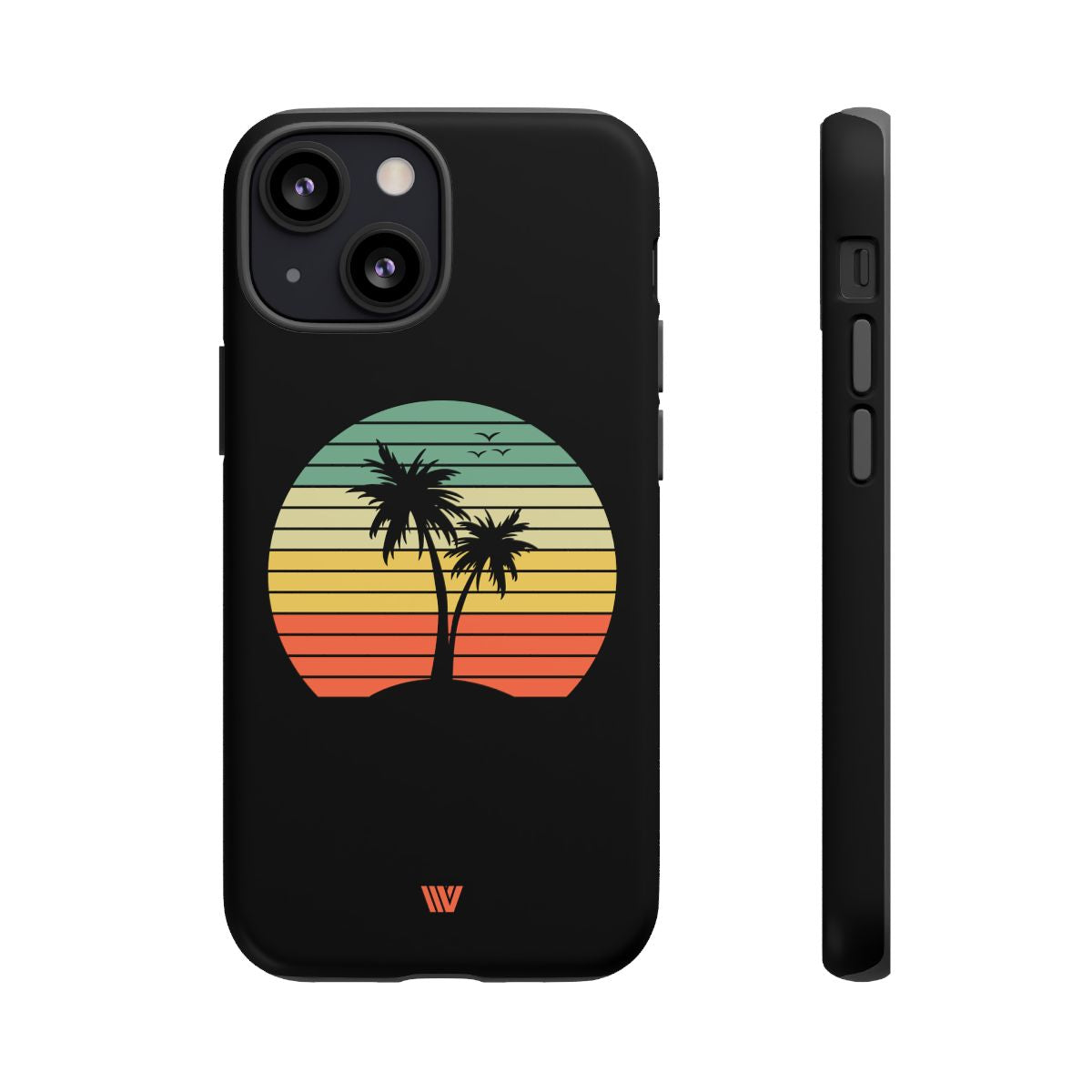 Retro Palms Tough Phone Case – iPhone 13 Mini, Matte