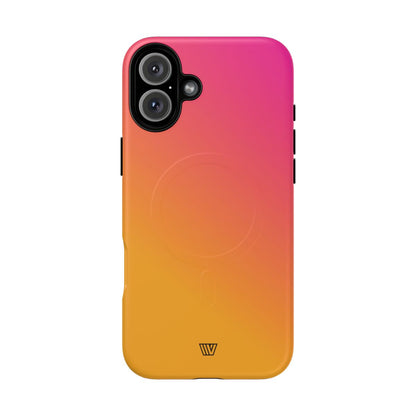 Hot Pink Orange MagSafe Tough iPhone Case – iPhone 16 Plus, Matte