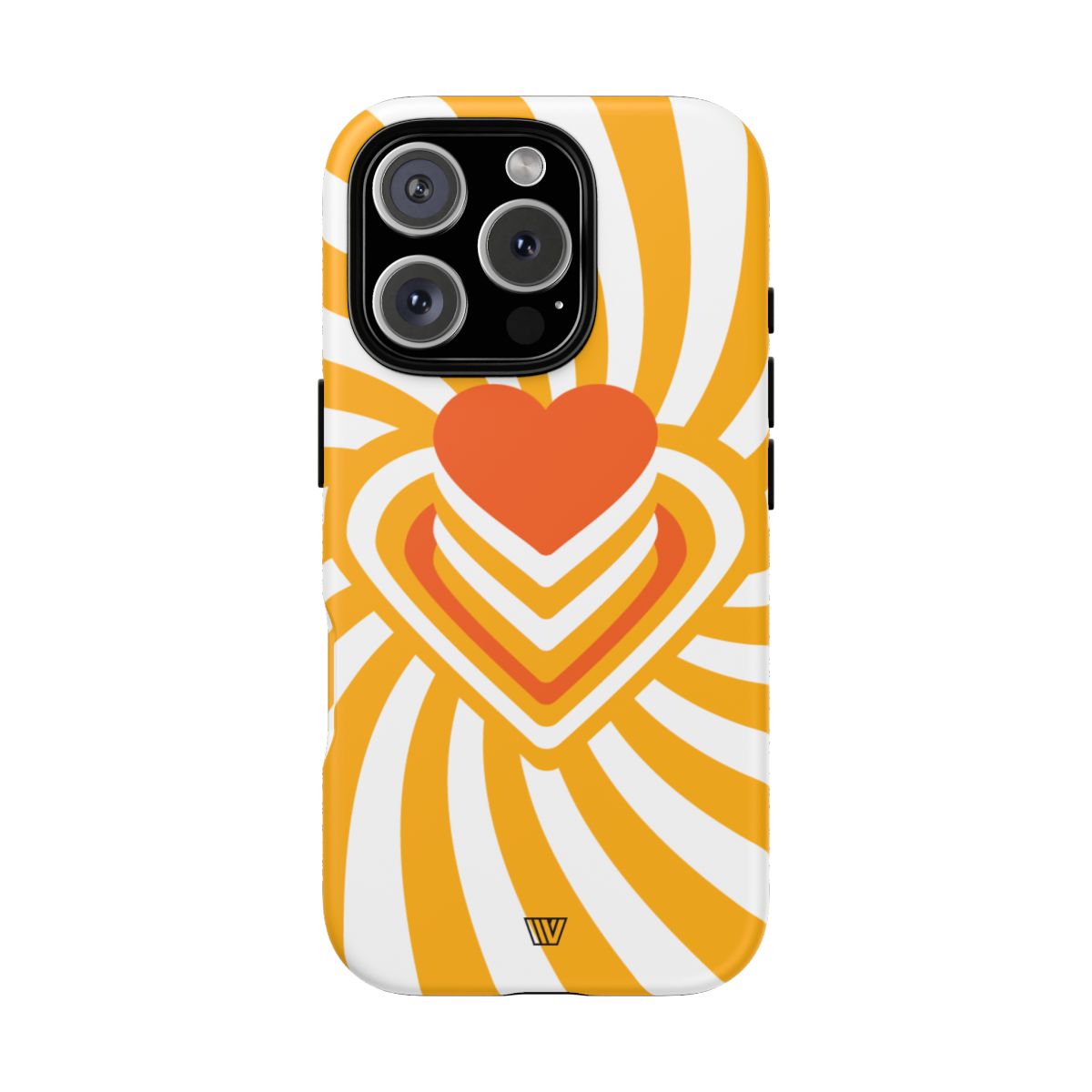 Heart Ray Stack Tough Phone Case – iPhone 16 Pro, Matte