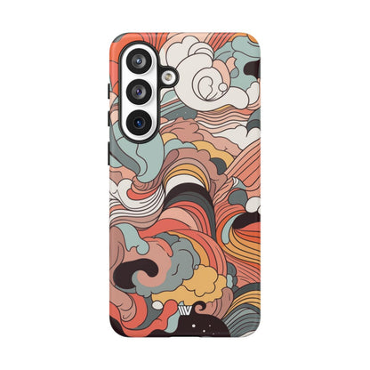 Abstract Doodle Clouds Tough Phone Case – Samsung Galaxy S26 Plus, Matte