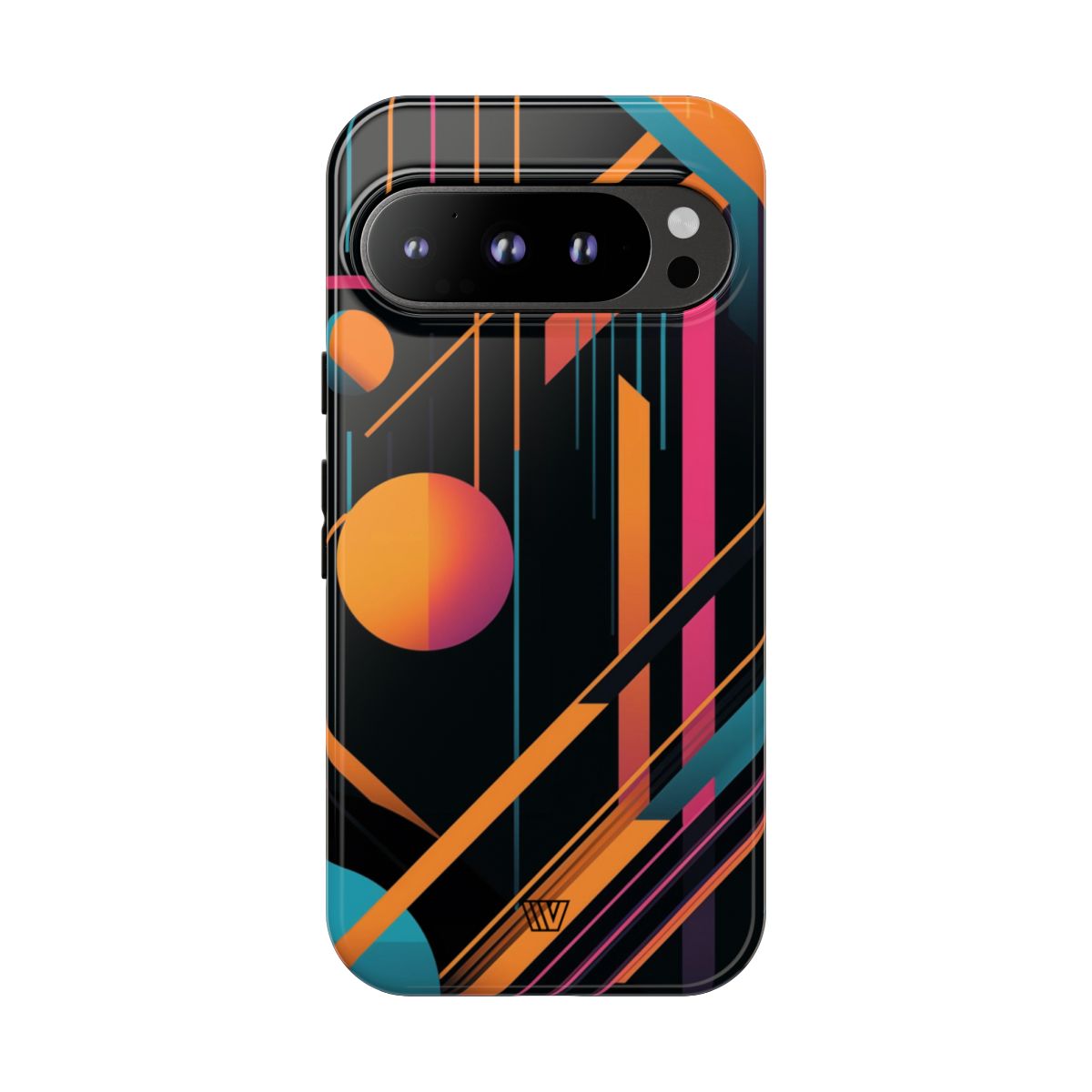 Bold Retro Lines Tough Phone Case – Google Pixel 9 Pro, Glossy