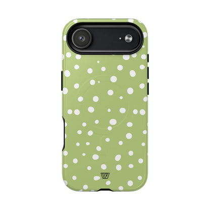 PALE OLIVE DOTS | MagSafe Tough iPhone Case