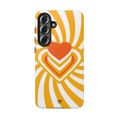 Heart Ray Stack Tough Phone Case – Samsung Galaxy S25 Plus, Glossy