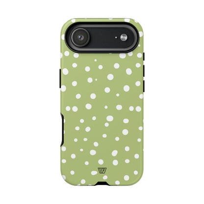PALE OLIVE DOTS | Tough Phone Case