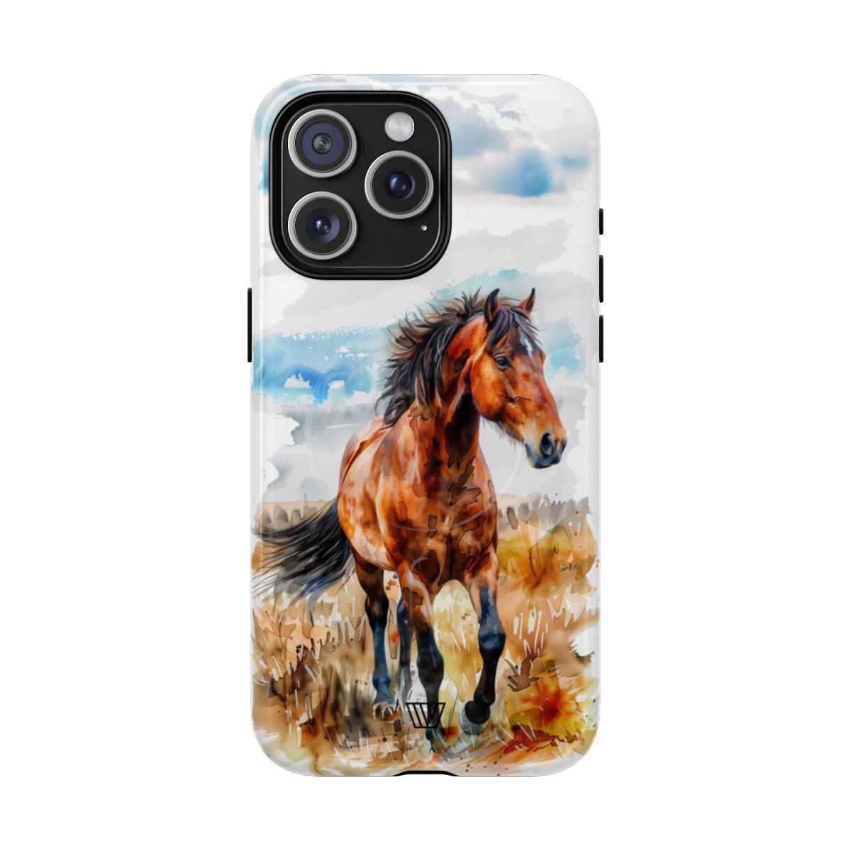 Watercolor Horse MagSafe Tough iPhone Case – iPhone 15 Pro Max, Glossy
