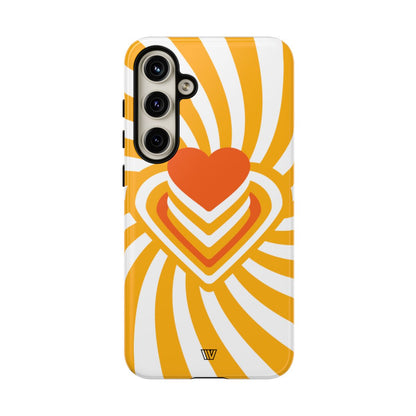 Heart Ray Stack Tough Phone Case – Samsung Galaxy S24 Plus, Glossy