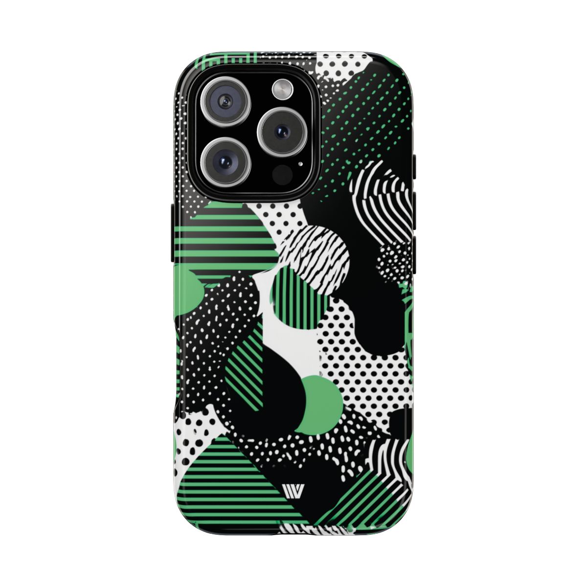 Pattern Clash Tough Phone Case – iPhone 16 Pro, Glossy