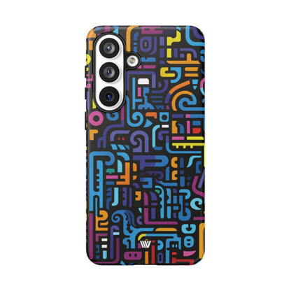 Neon Glyphs Tough Phone Case – Samsung Galaxy S26 Plus, Matte
