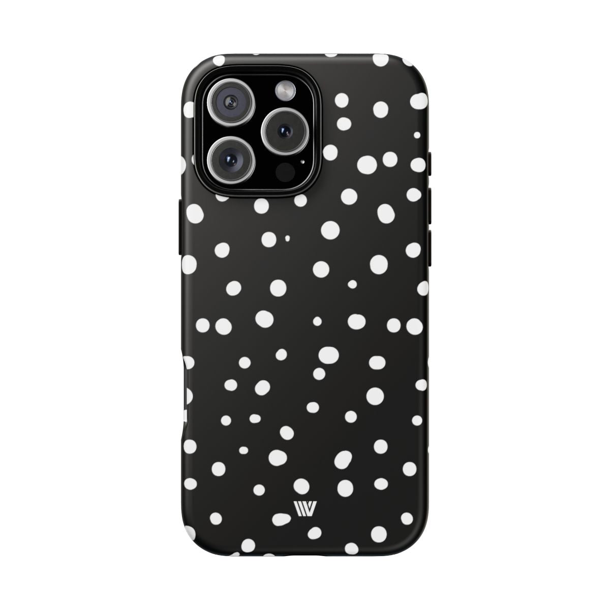 Black and White Dots Tough Phone Case – iPhone 16 Pro Max, Matte
