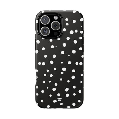Black and White Dots Tough Phone Case – iPhone 16 Pro Max, Matte