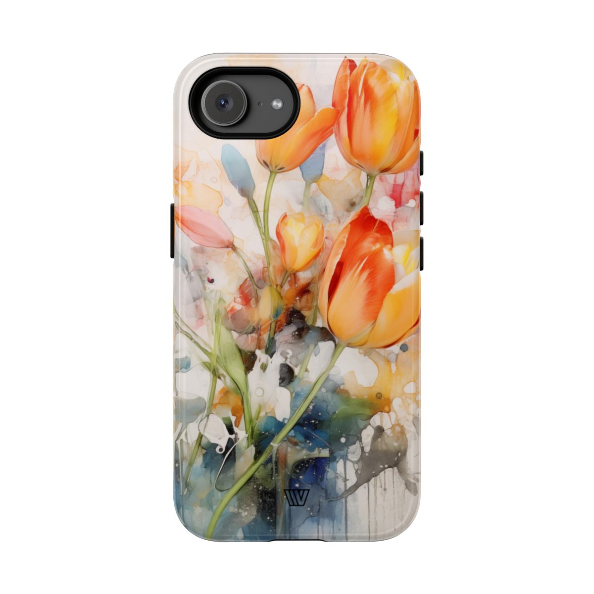 Watercolor Tulips Tough Phone Case – iPhone 16e, Glossy