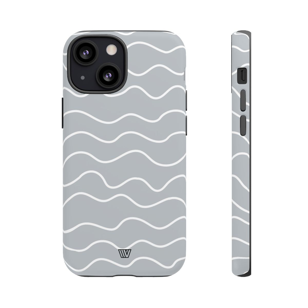 Gray Waves Tough Phone Case – iPhone 13 Mini, Matte