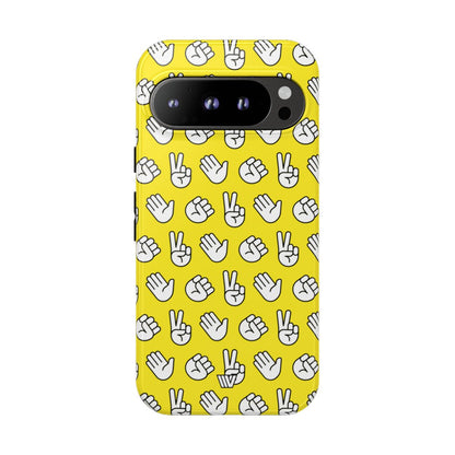 Rock Paper Scissors Tough Phone Case – Google Pixel 9 Pro, Glossy
