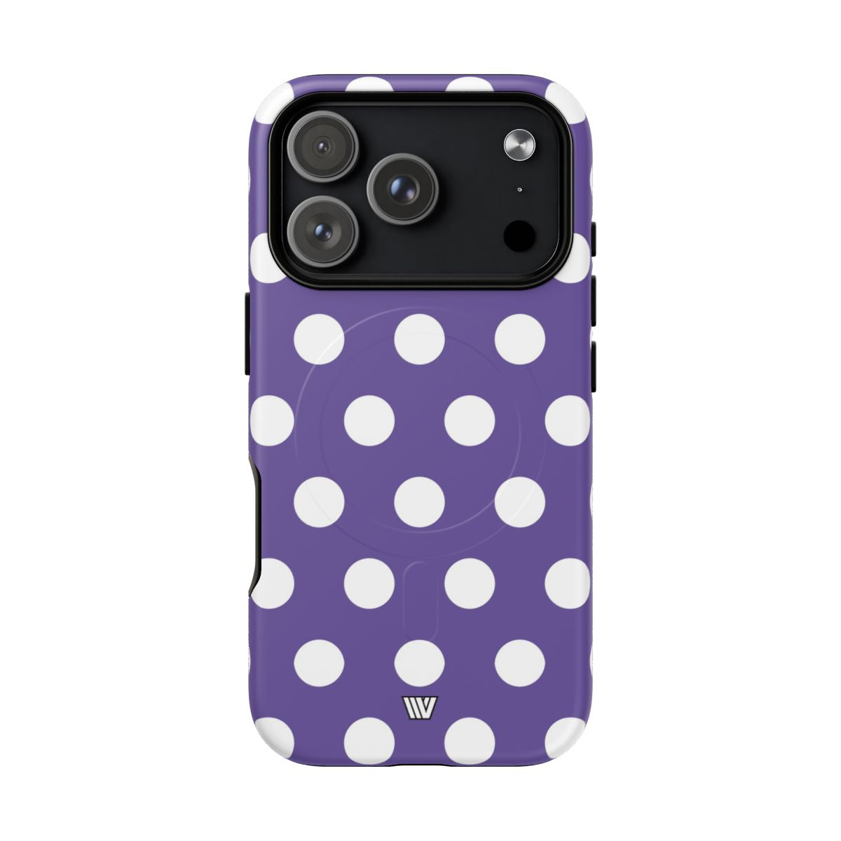 Purple Polka Dots MagSafe Tough iPhone Case – iPhone 18 Pro, Matte