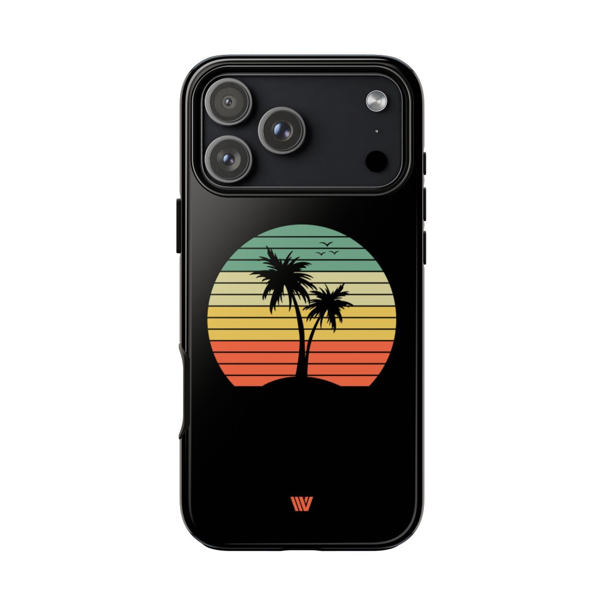 Retro Palms Tough Phone Case – iPhone 17 Pro Max, Glossy