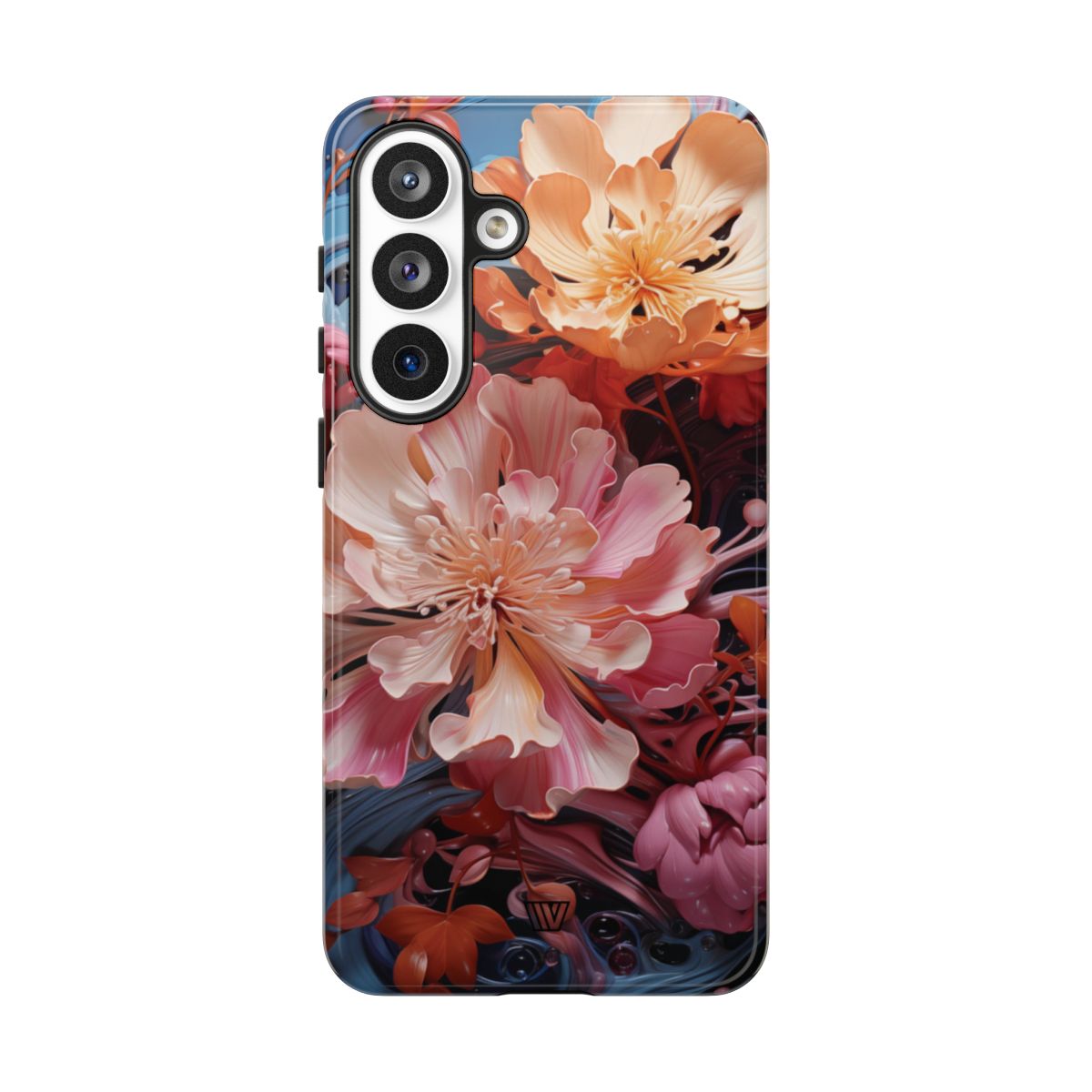 Paint Swirl Flowers Tough Phone Case – Samsung Galaxy S26 Plus, Glossy