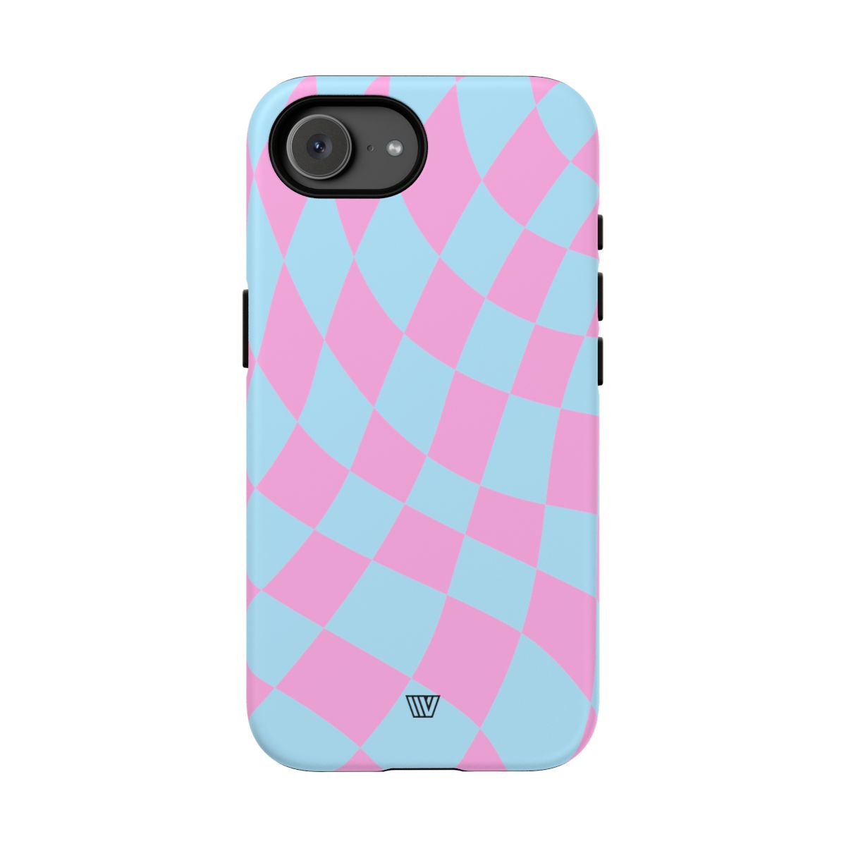 Blue Pink Curvy Checkerboard Tough Phone Case – iPhone 17e, Matte