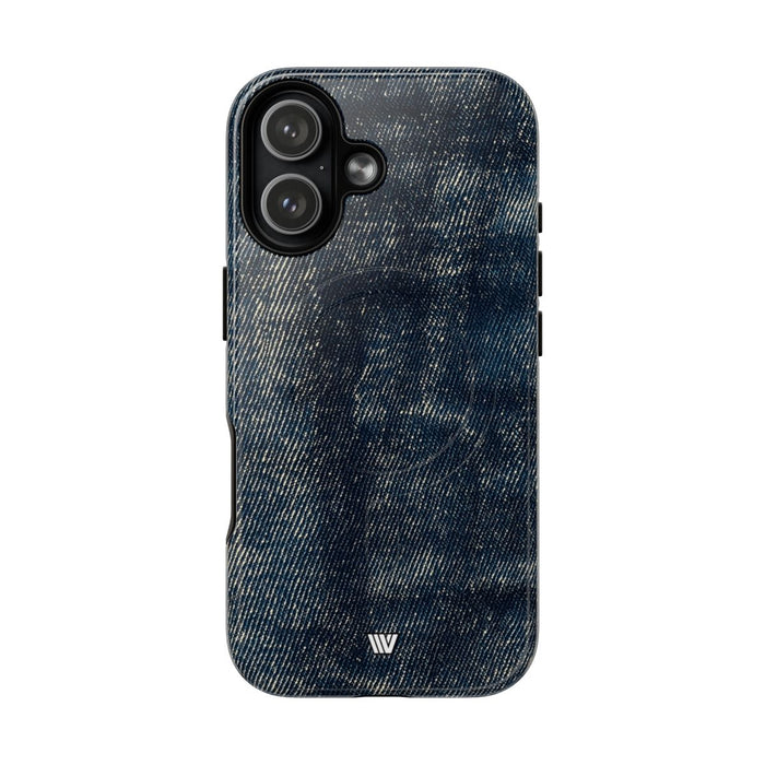 Faded Denim MagSafe Tough iPhone Case – iPhone 17, Glossy