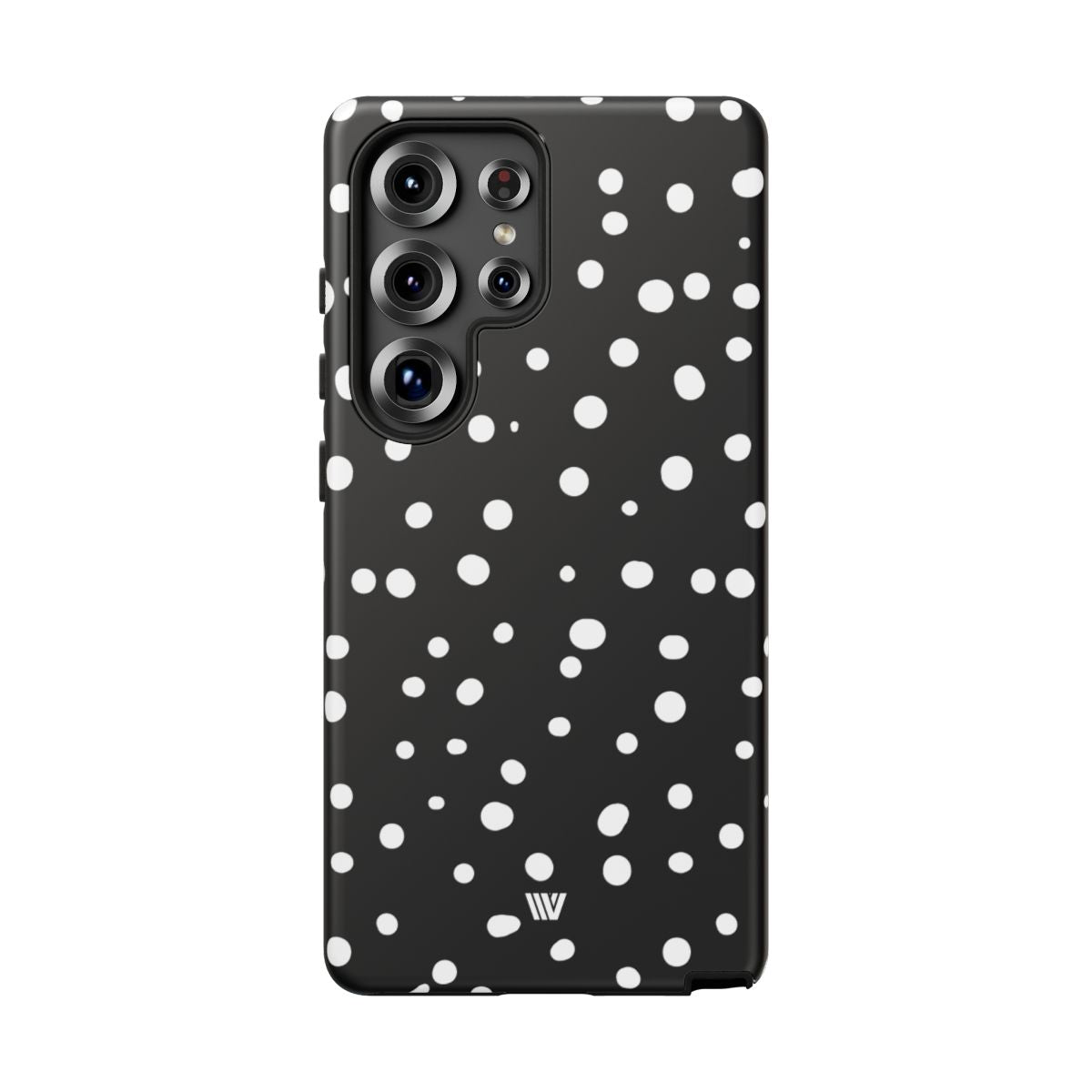 Black and White Dots Tough Phone Case – Samsung Galaxy S25 Ultra, Matte