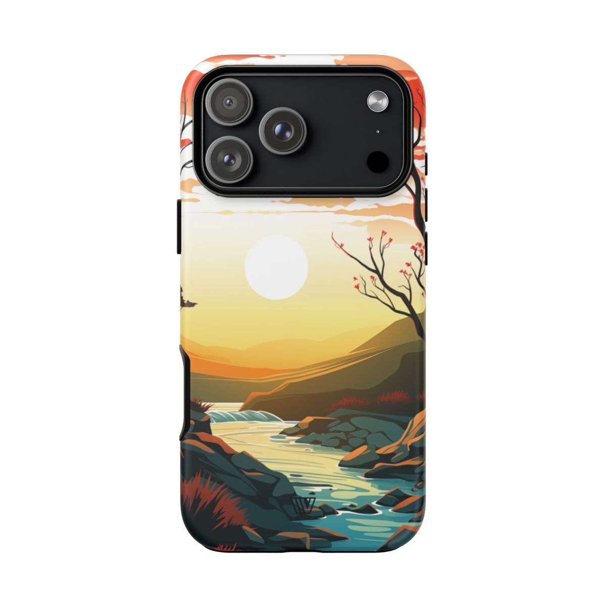 River Sunset Tough Phone Case – iPhone 17 Pro Max, Matte
