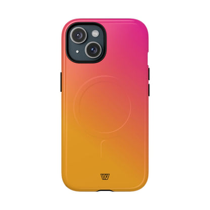 Hot Pink Orange MagSafe Tough iPhone Case – iPhone 15, Glossy