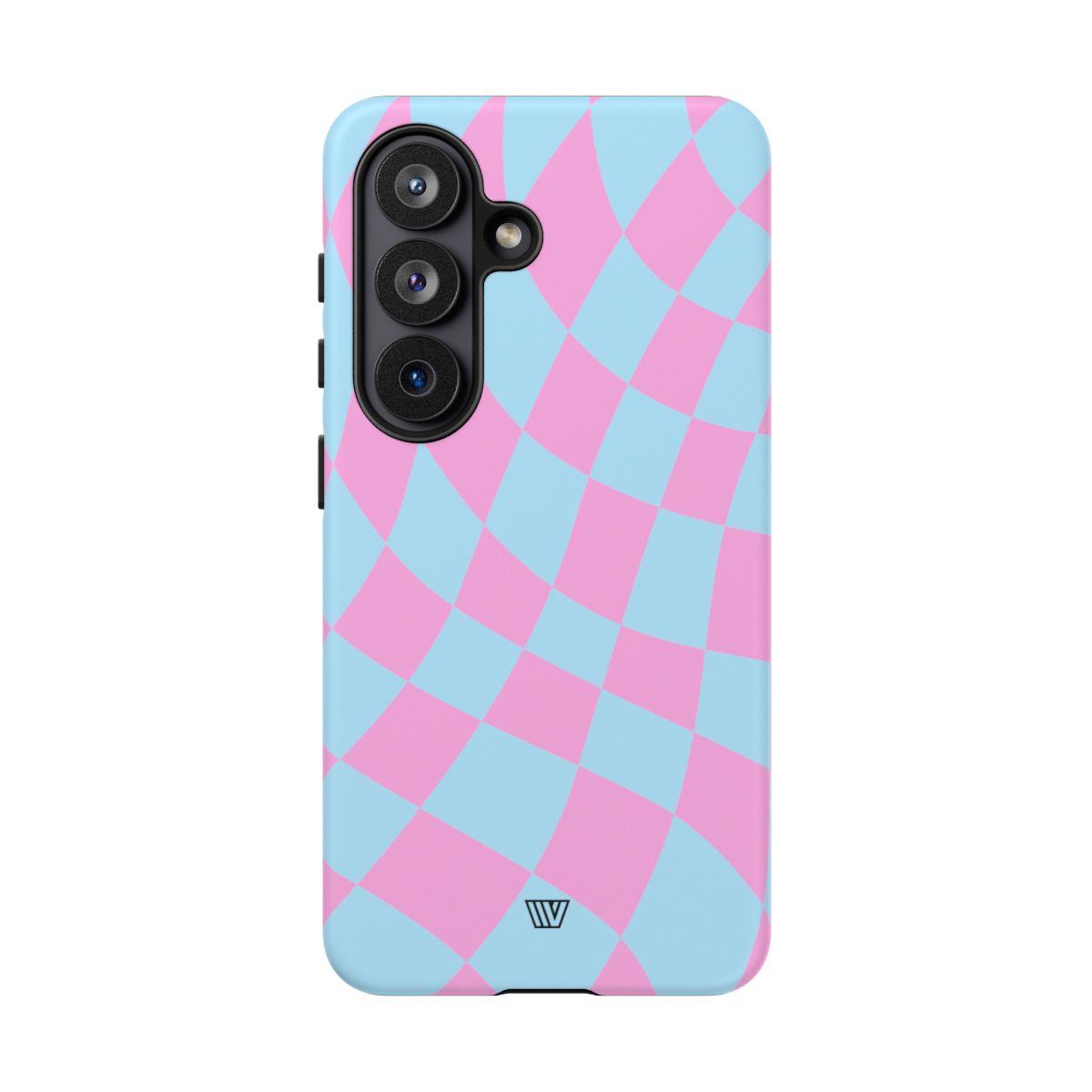 Blue Pink Curvy Checkerboard Tough Phone Case – Samsung Galaxy S26, Matte