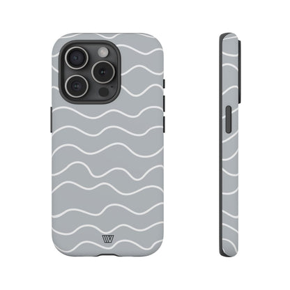 Gray Waves Tough Phone Case – iPhone 15 Pro, Matte