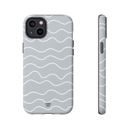Gray Waves Tough Phone Case – iPhone 14 Plus, Matte