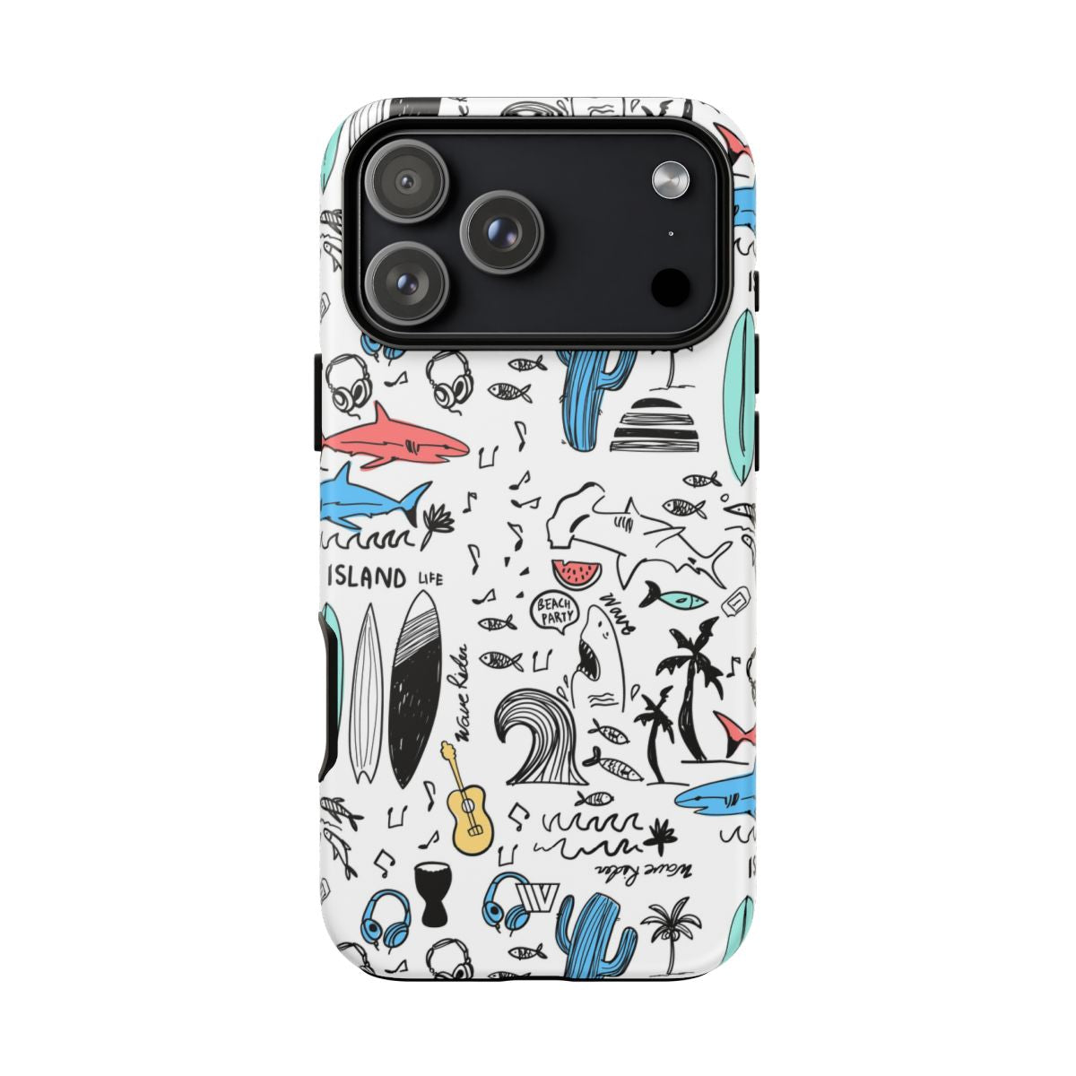 Doodle Beach Party Tough Phone Case – iPhone 18 Pro Max, Matte