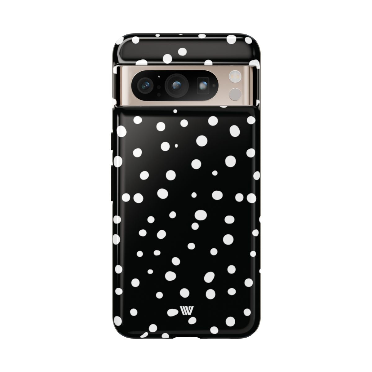 Black and White Dots Tough Phone Case – Google Pixel 8 Pro, Glossy