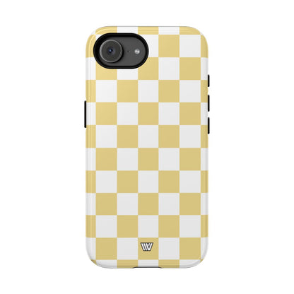 Banana Yellow Checkerboard Tough Phone Case – iPhone 16e, Glossy