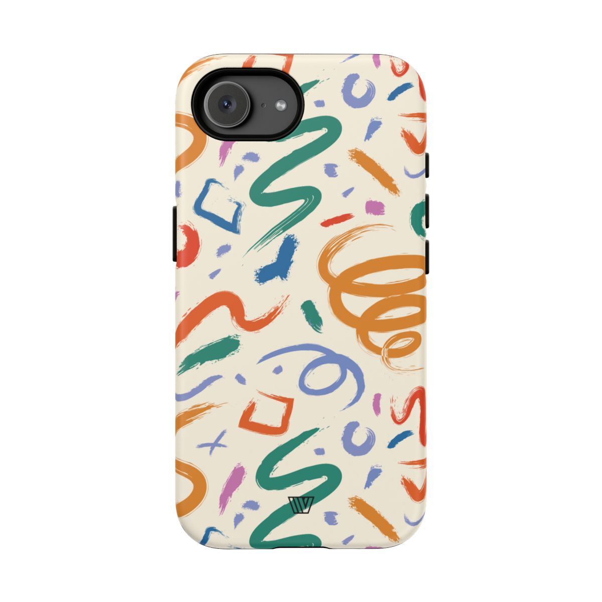 Doodle Brush Strokes Tough Phone Case – iPhone 17e, Matte