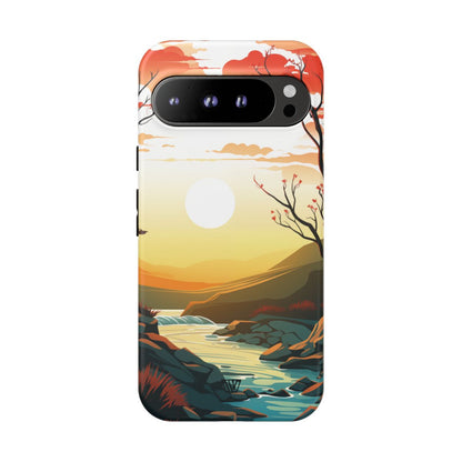 River Sunset Tough Phone Case – Google Pixel 9 Pro XL, Matte
