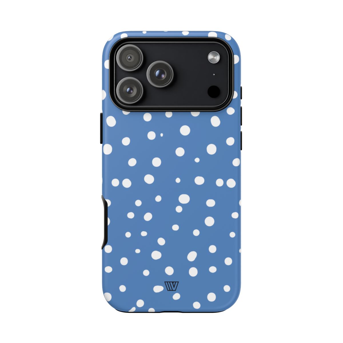 Dusty Blue Dots Tough Phone Case – iPhone 17 Pro Max, Matte