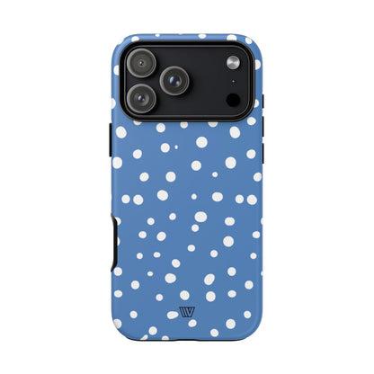 Dusty Blue Dots Tough Phone Case – iPhone 17 Pro Max, Matte